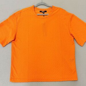 Fashion Nova Orange Short Sleeve Tee Relaxed Fit